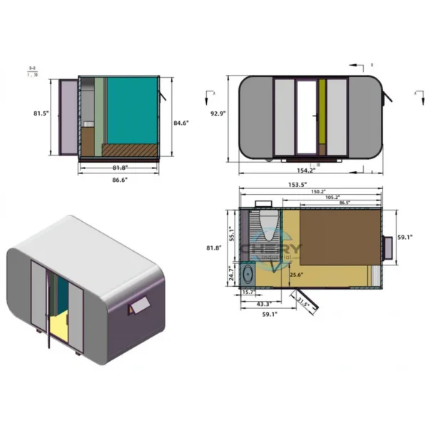 Outdoor Living and Working Tiny House 13ft - Image 2