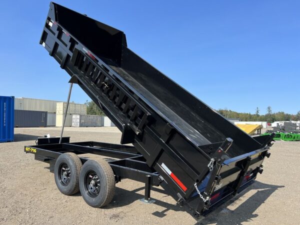 2024 Griffin Trailers 7×16 14K Telescopic Dump Trailer w/Ramps & Spare Tire Mount - Image 11