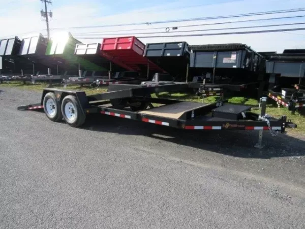 BWise 7 x 22 Low Profile Split-Tilt Equipment Trailer – Gravity Tilt