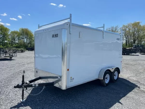 Car Mate 7 x 14 Enclosed Cargo Trailer – Ladder Racks