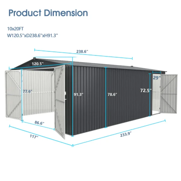 New Metal Storage Shed For Sale - Image 3