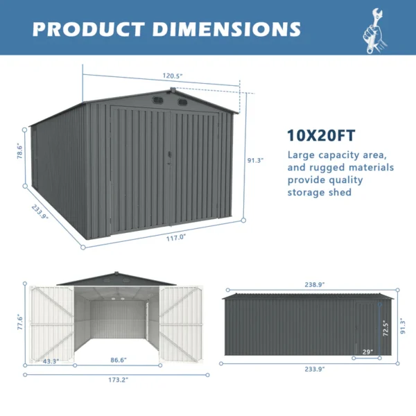 New Metal Storage Shed For Sale - Image 7