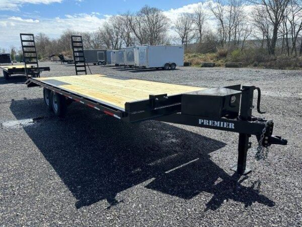 Premier 8.5 x 24 Deckover Equipment Trailer – Ladder Ramps